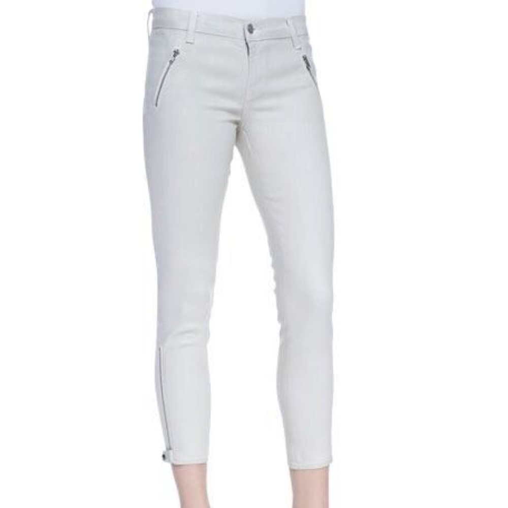 J BRAND Carey Jewel Zip Moto Cropped Skinny sz 23
